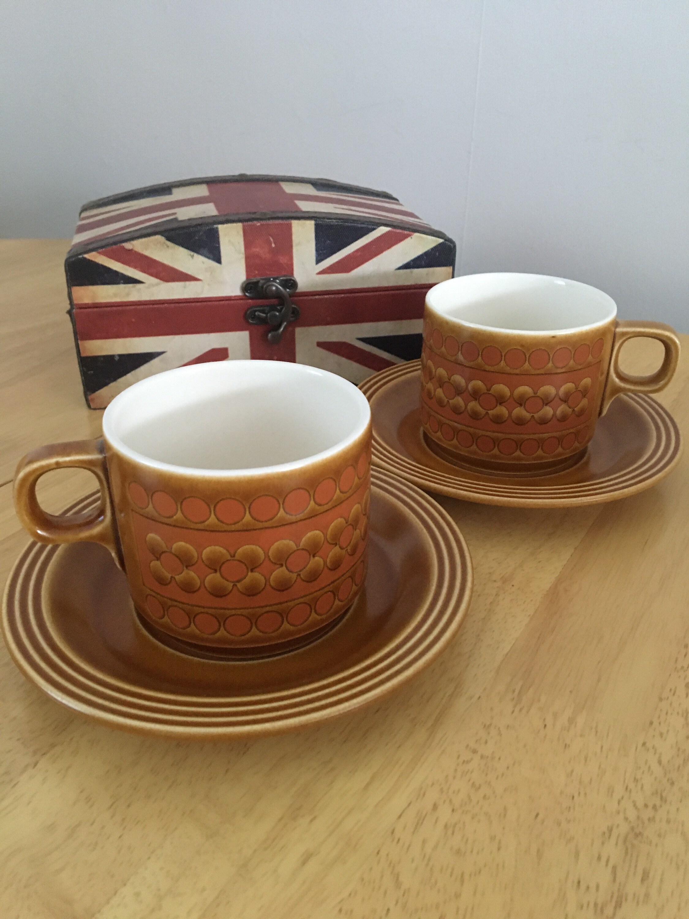 Hornsea Pottery Tea cups and Saucers Saffron Etsy