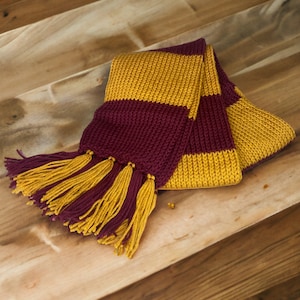 Crochet Scarves Gryffindor Scarf Crochet Pattern Knitting Pattern