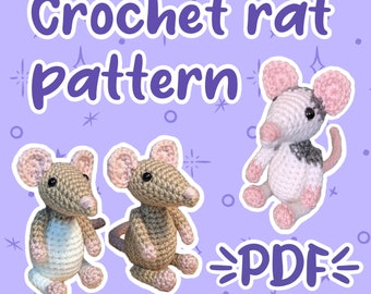 Patron PDF rat crocheté | Fichier PDF