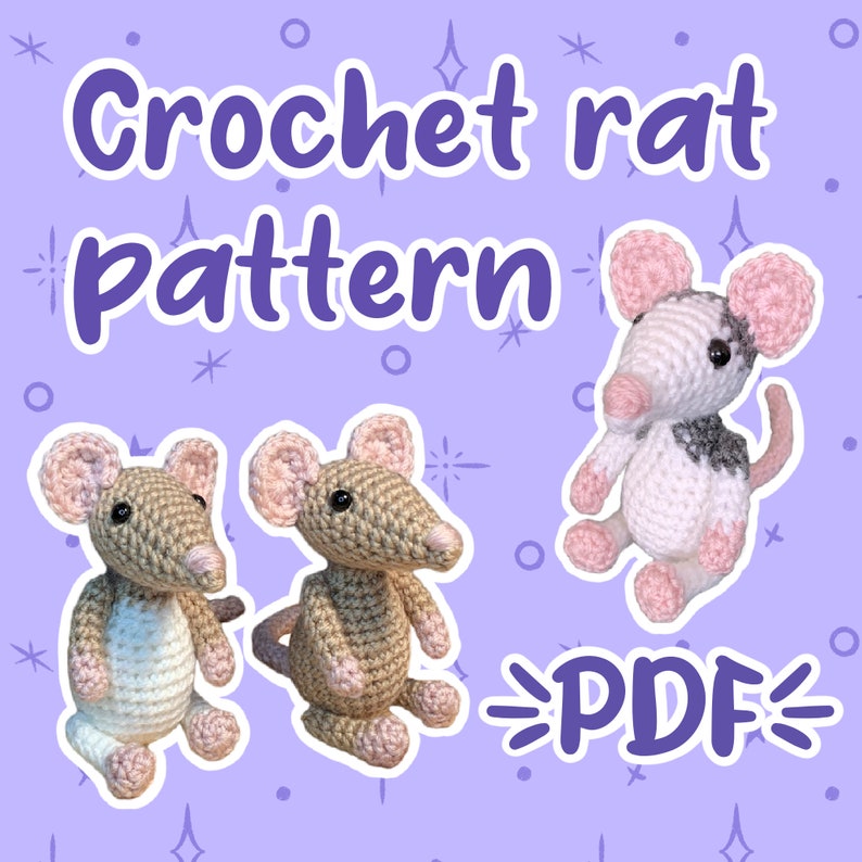 Crochet Rat PDF Pattern PDF file image 1
