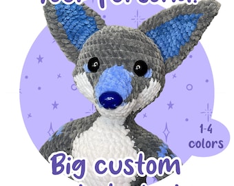 CUSTOM 1-4 colors | Crochet Plushie Fursona | Amigurumi Furry