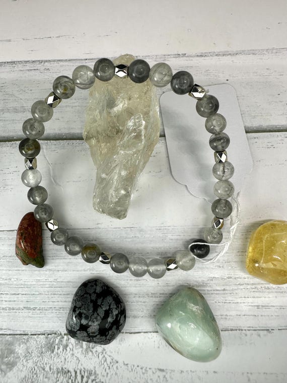 Cloud Crystal Quartz Gemstone Bracelet