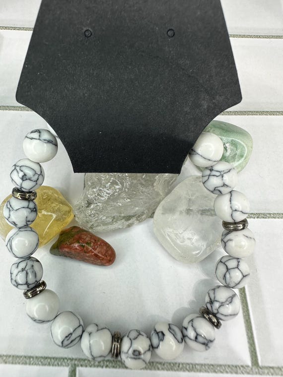 White Howlite 8MM Gemstone Bracelet