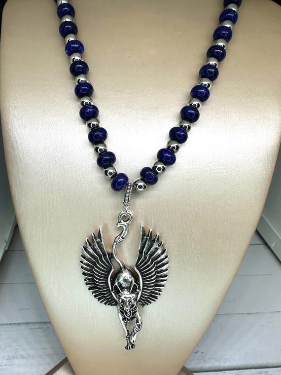 Lapis Lazuli Bast Gemstone Beaded Necklace