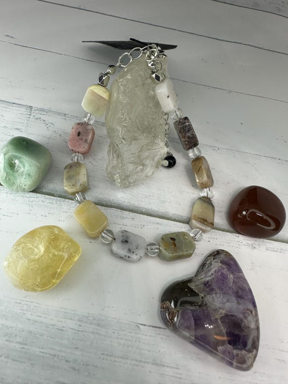 Pink Opal Gemstone Bracelet