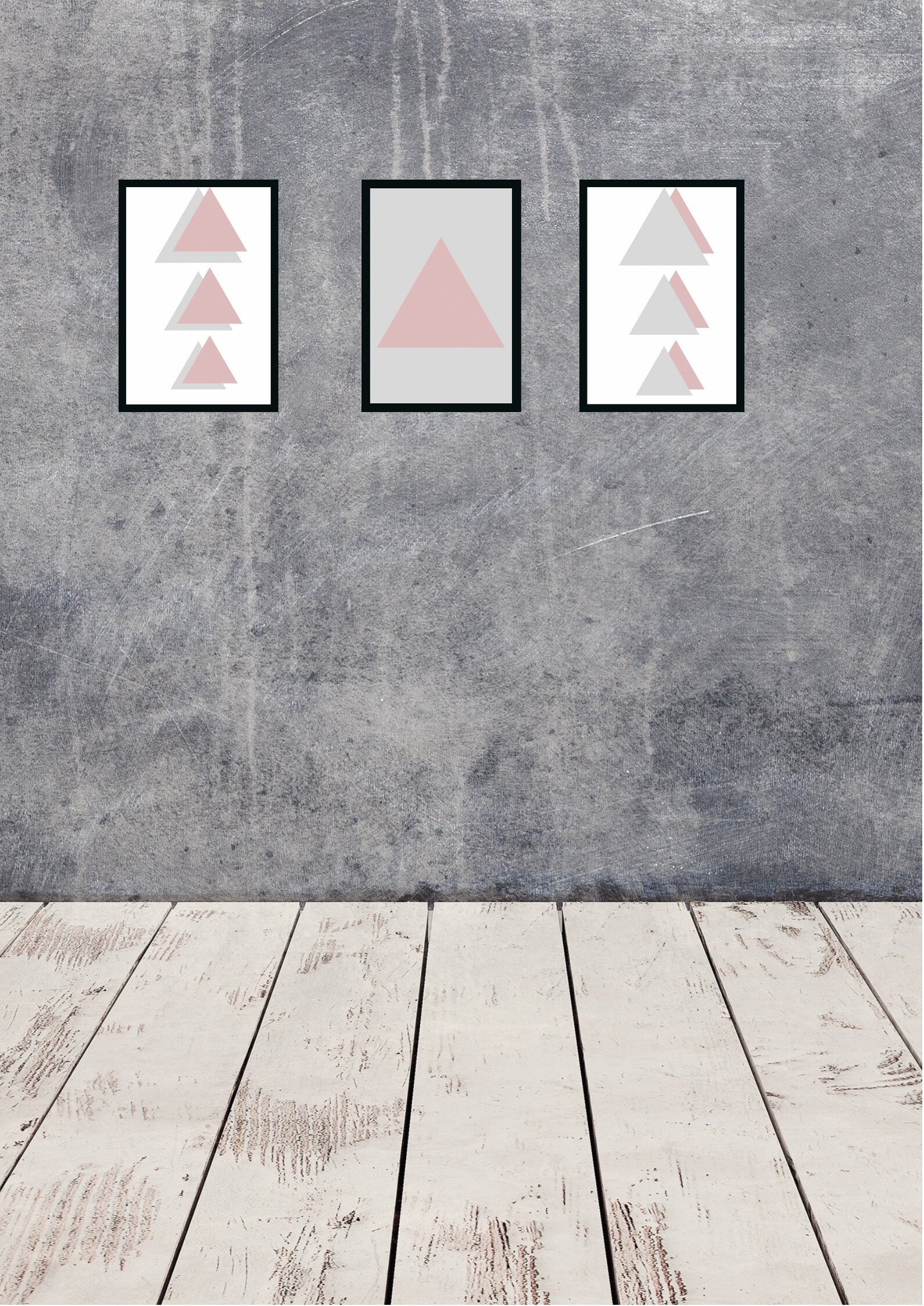 Set of 3 triangle wall art home decor gift home decor Etsy