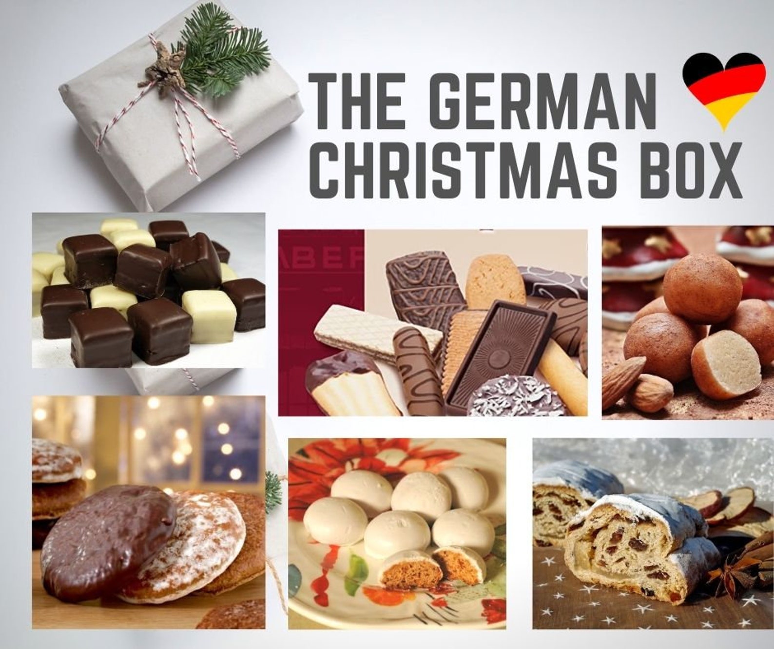 German Christmas Box - Filled with Authentic German Items -Makes a Wonderful Christmas Gift
