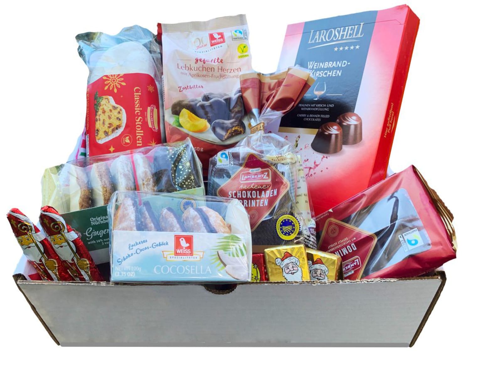 German Christmas Food Gift Box – Authentic Stollen, Lebkuchen & Treats