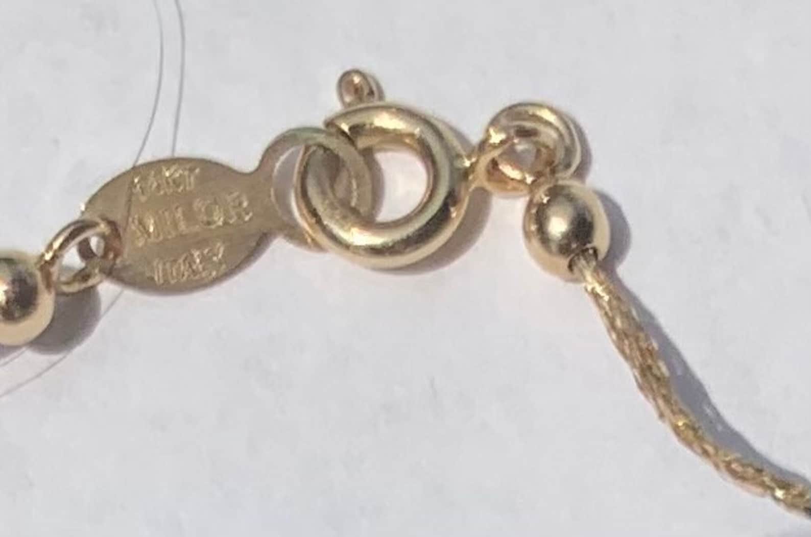 Milor Italy 14k Gold Necklace with Yellow Gold Netted Topaz Etsy