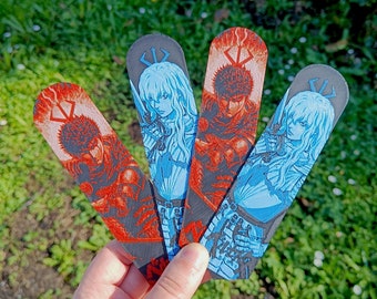 Colorful 3D printed Berserk bookmarks - Manga and anime - Guts - Griffith