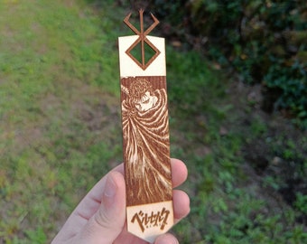 Manga and anime wooden Berserk bookmark