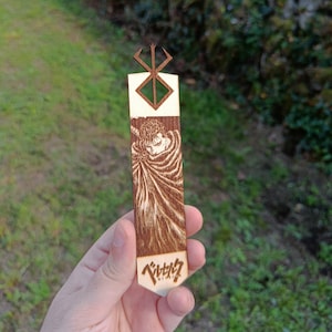 Manga and anime wooden Berserk bookmark