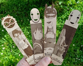 Studio Ghibli Lesezeichen aus Holz