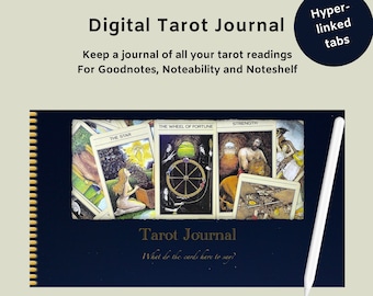 Digitales Tarot-Tagebuch für Goodnotes, Notability & Noteshelf (PDF)