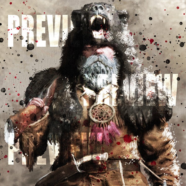 Bear Man - Legendary Hunter - Digital Download Art
