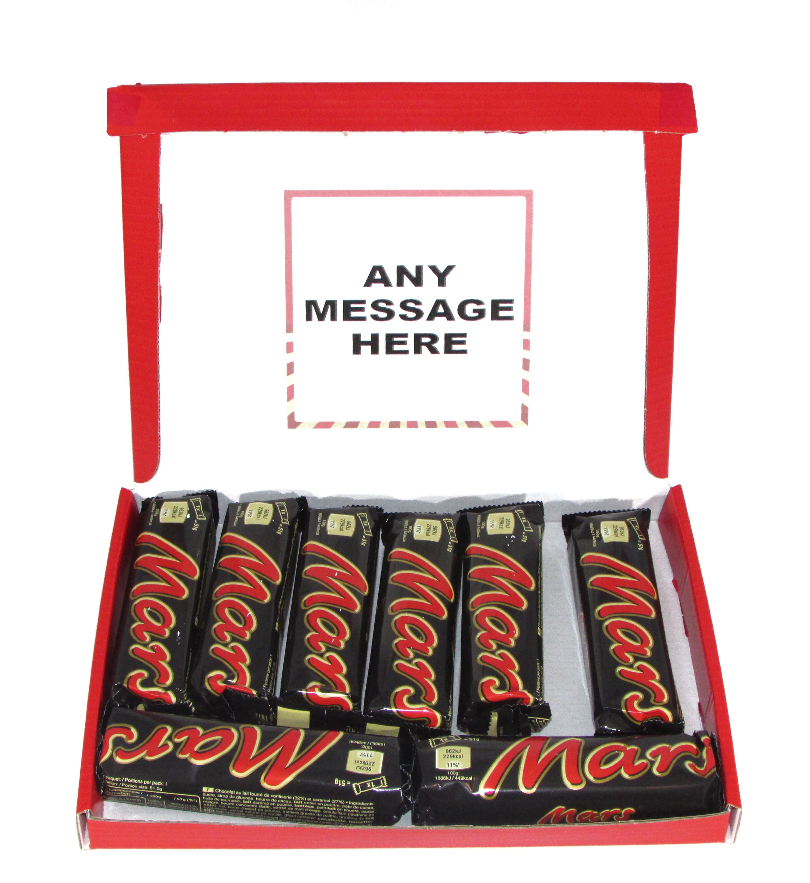 Mars Gift Box Contains 8 Bars Free Personalized Message Etsy