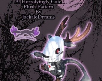 Wendigo Cryptid Plush Pattern & Tutorial - PDF file