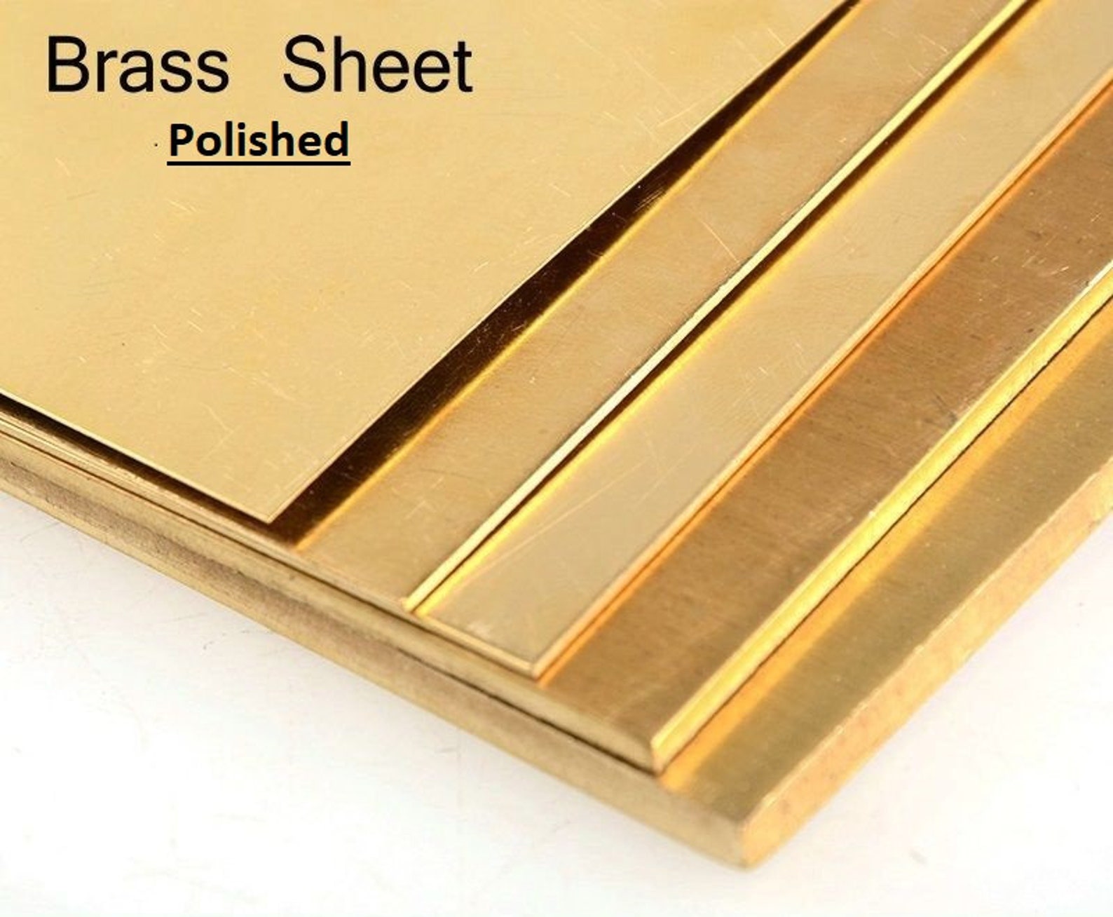 POLISHED BRASS SHEET 0.9mm thick numerous sizes Etsy
