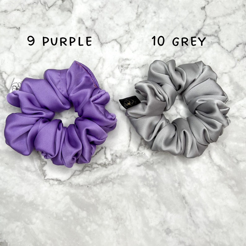 Elegant scrunchies for women, hair accessories made of silk satin, scrunchie silk satin for hair 10.Grey