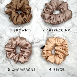 Elegant scrunchies for women, hair accessories made of silk satin, scrunchie silk satin for hair image 2