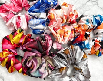 Elegant scrunchies for women, hair accessories made of silk satin, scrunchie silk satin for hair