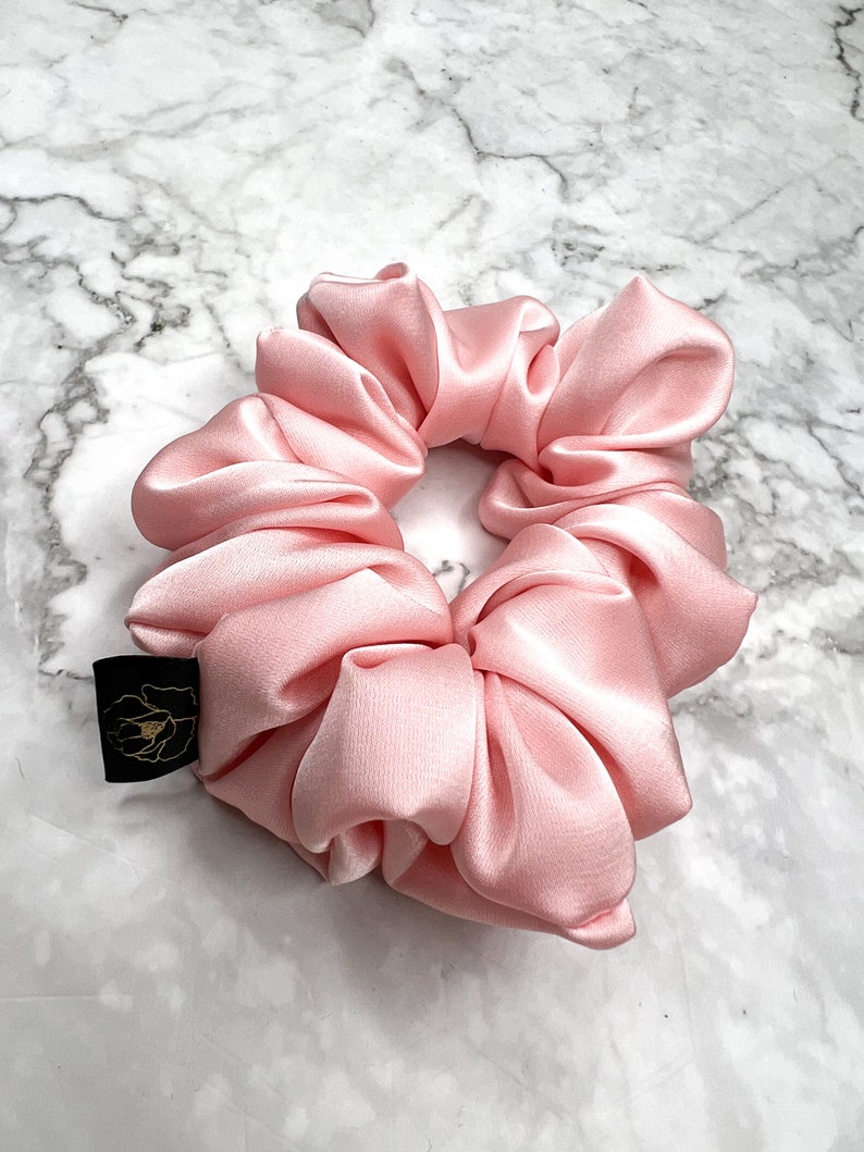 Eleganter scrunchies fur Frauen , Haarschmuck aus seide satin , Scrunchie seide satin fur Haare Bild 10