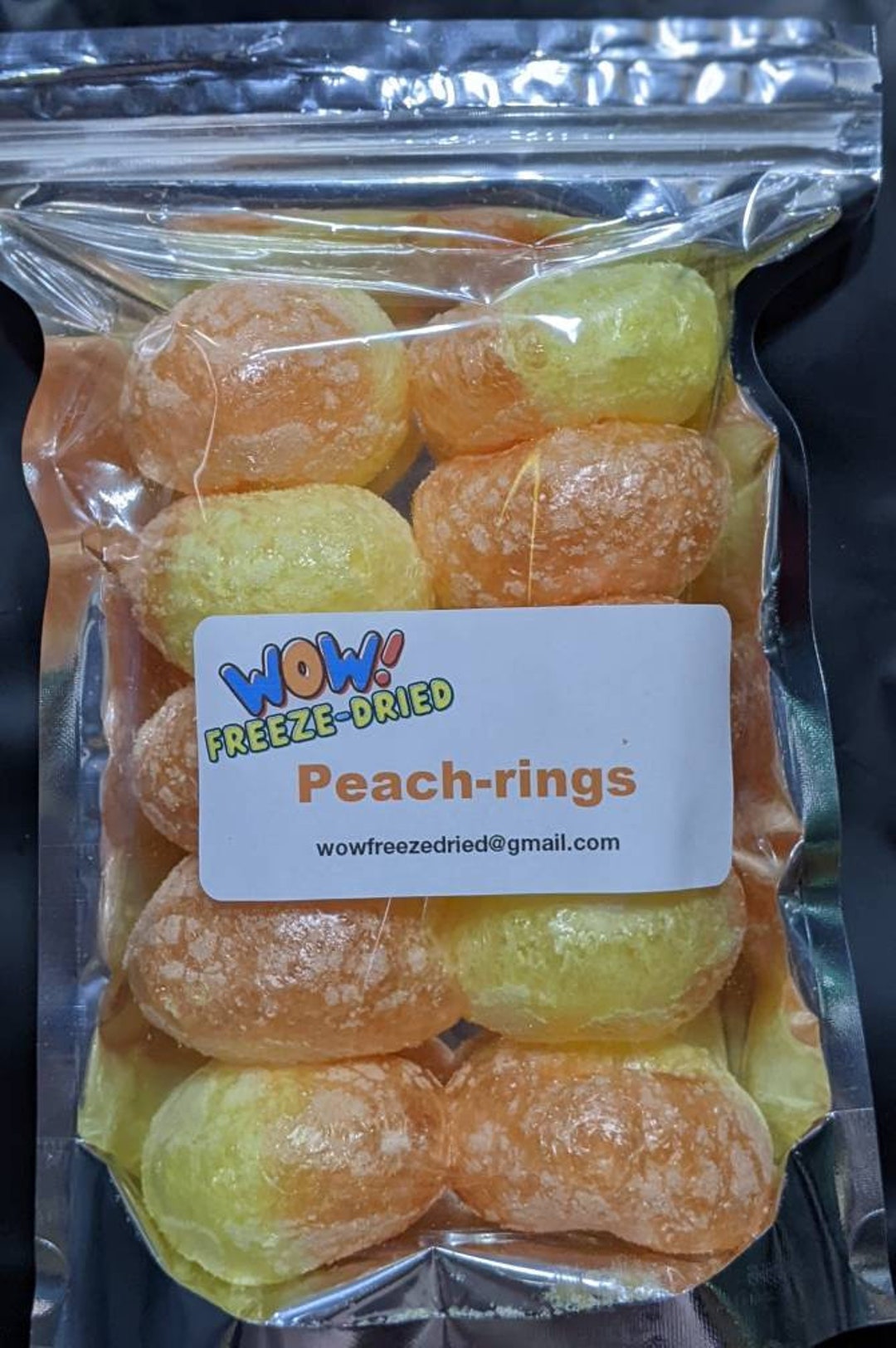 Freezedried Peach Rings, Peach Rings Candy, Freeze Dry Candy, Freeze