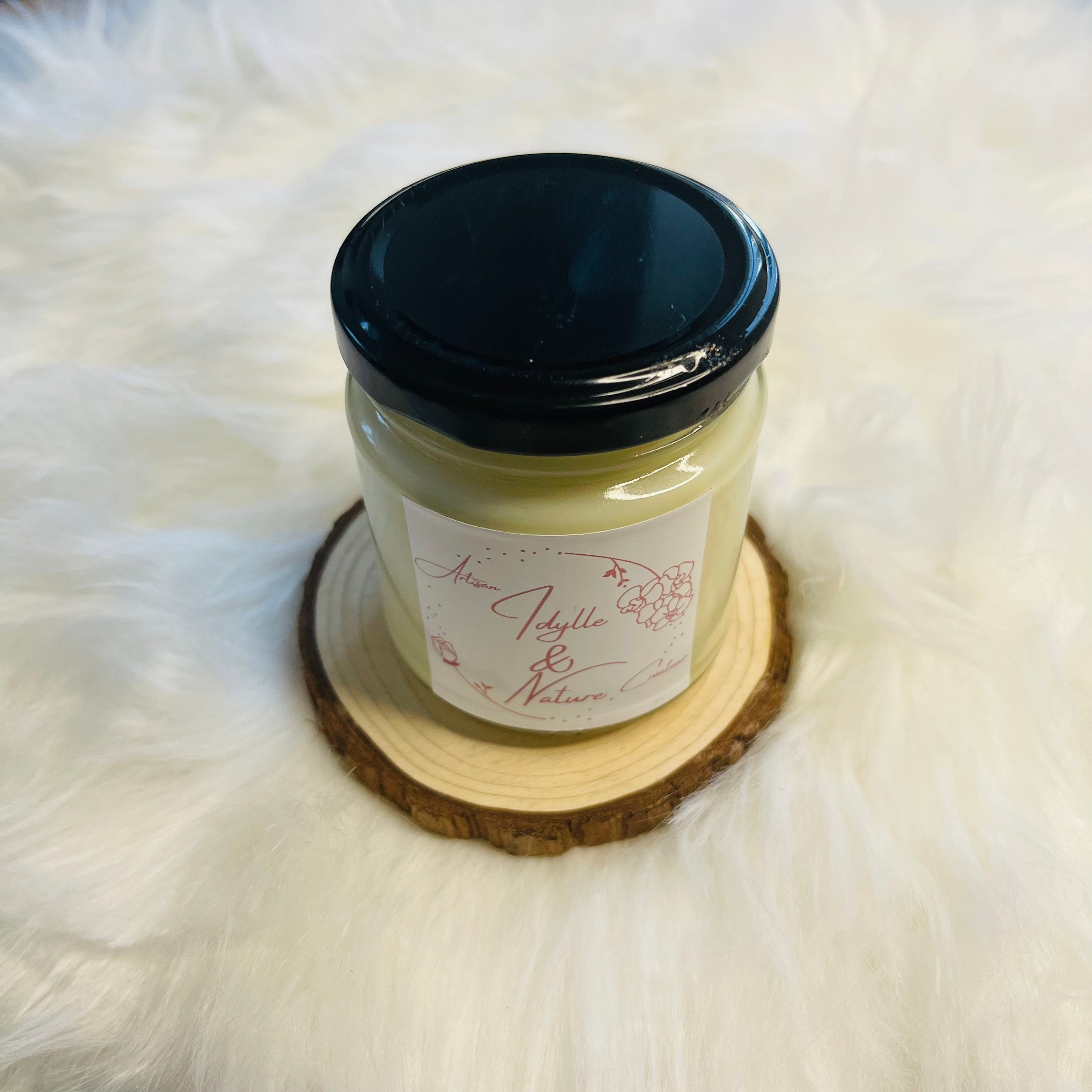 Bougie Naturelle Pomme Cannelle Vegan et Sans Substance Toxique