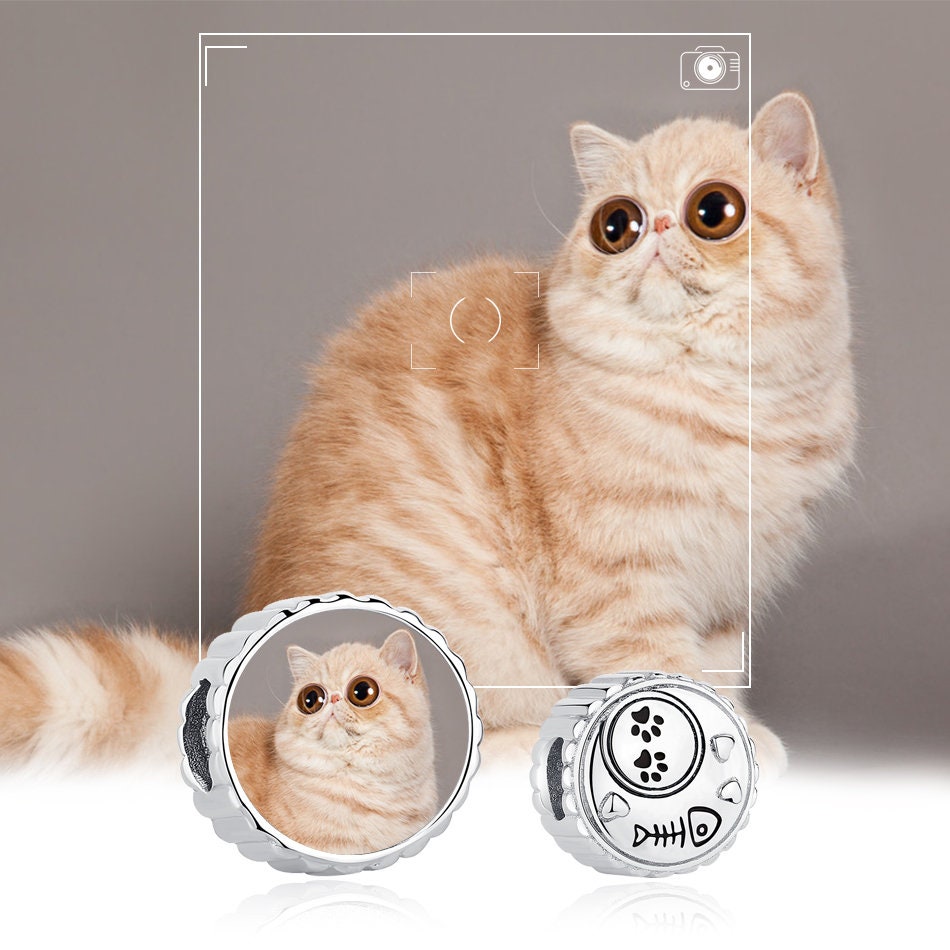 Personalized Round Photo Charms Custom Pet Portrait Charms For Etsy