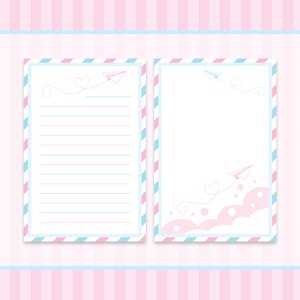 Super Cute Kawaii | Pastel | Airmail | Paper Airplanes | Classic ...