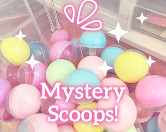 Lucky Scoops | Gacha Capsules | Kawaii Color Balls | Happy Cute Stationery Stickers Washi Tape Notebook | Random Grab Bag | Surprise Package