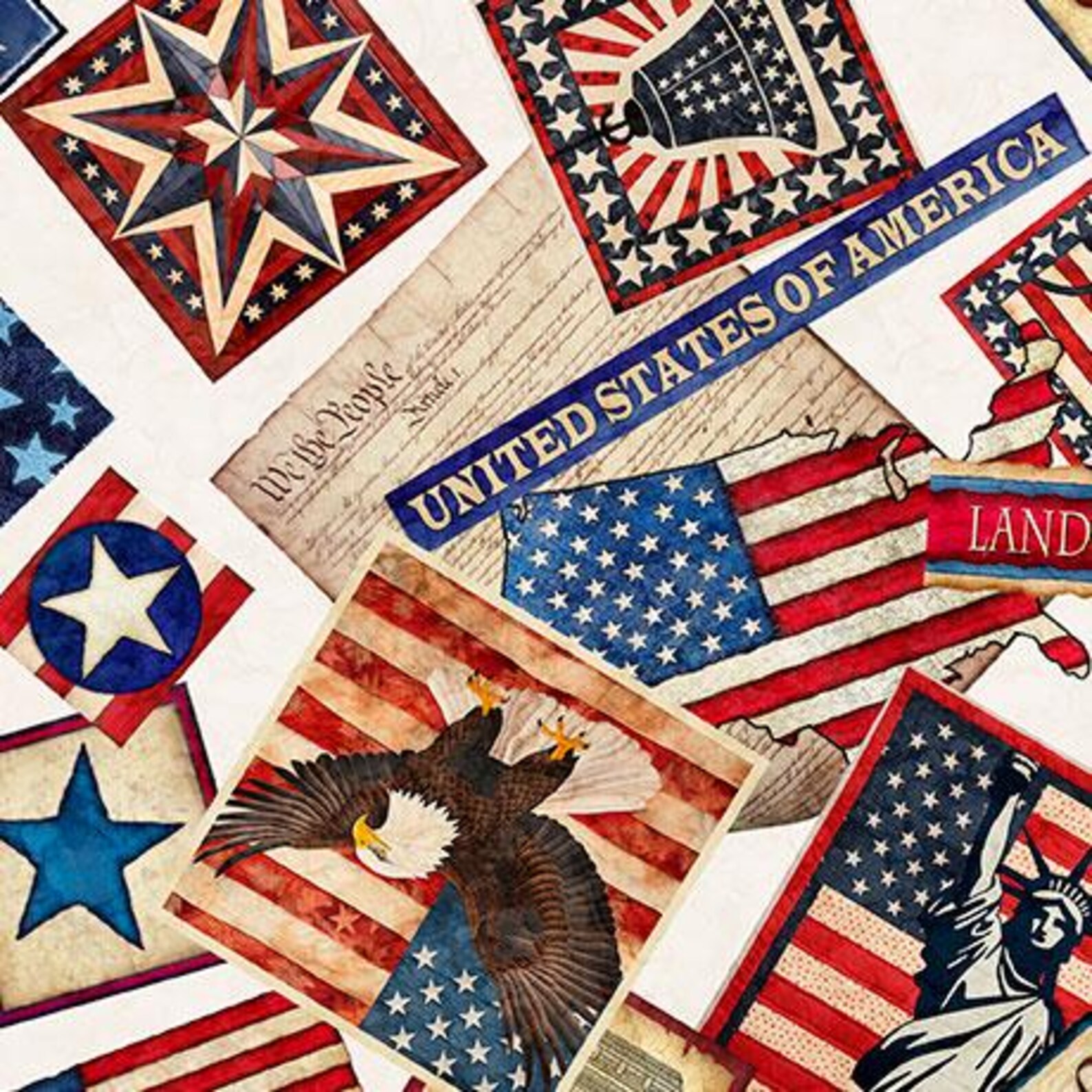American Tapestry Eagle Panel - QT Fabrics - Etsy