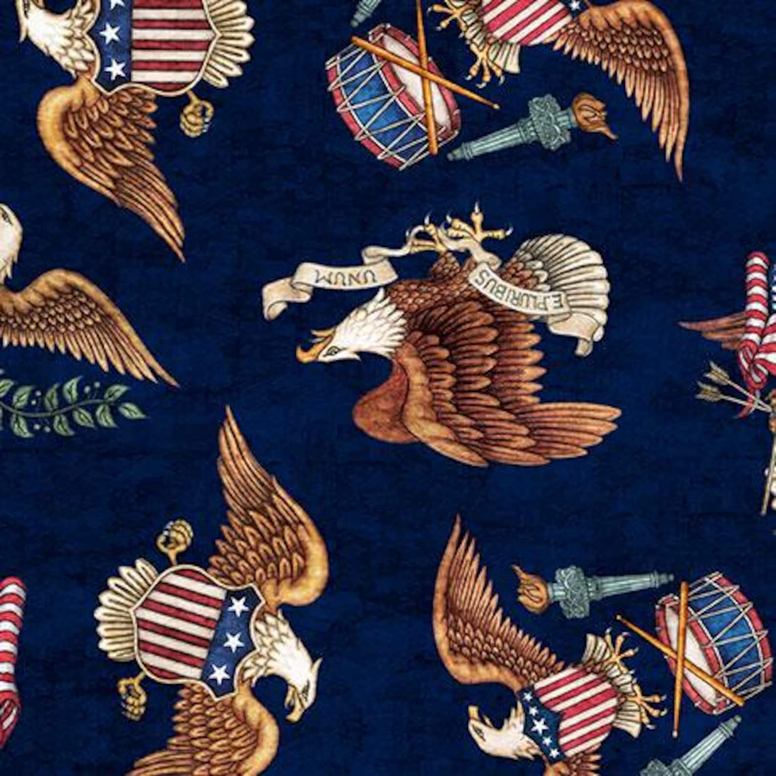 American Tapestry Eagle Panel - QT Fabrics - Etsy