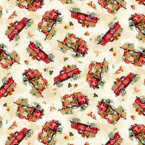 Cream Harvest Trucks - From Michael Miller -Harvest Farm by MMF Collection - DCX10969-C