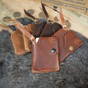 Minimalist Leather Card Wallet with Cash Pocket – Handmade Horween Wallet for Men and Women