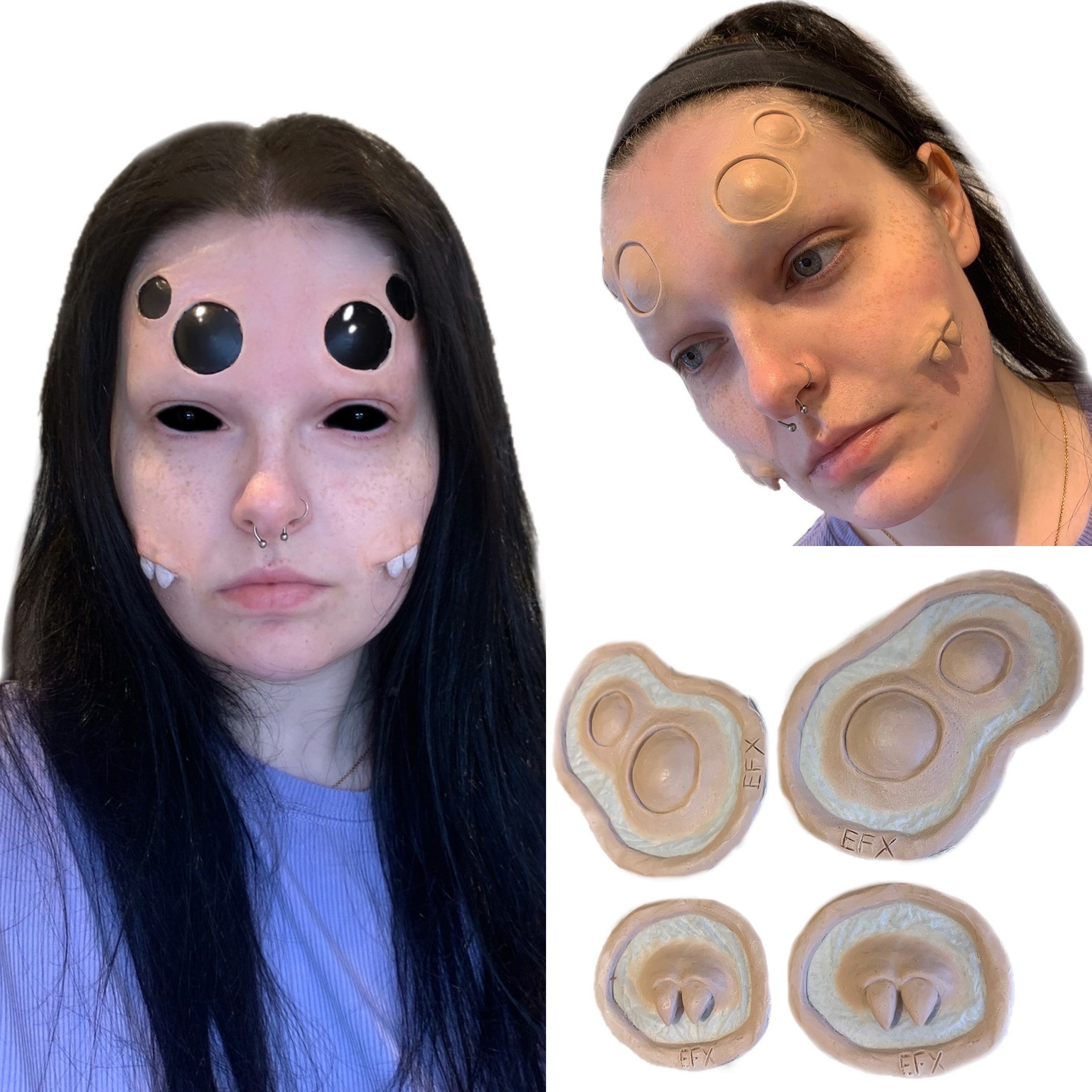 Spider Prosthetic 2 Eye Pieces 2 Fang Pieces Makeup SFX Etsy UK