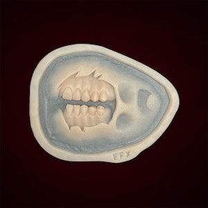 Zombie Decaying Mouth Encapsulated Silicone Prosthetic, Makeup, SFX, Horror, Halloween, Blood, Gore