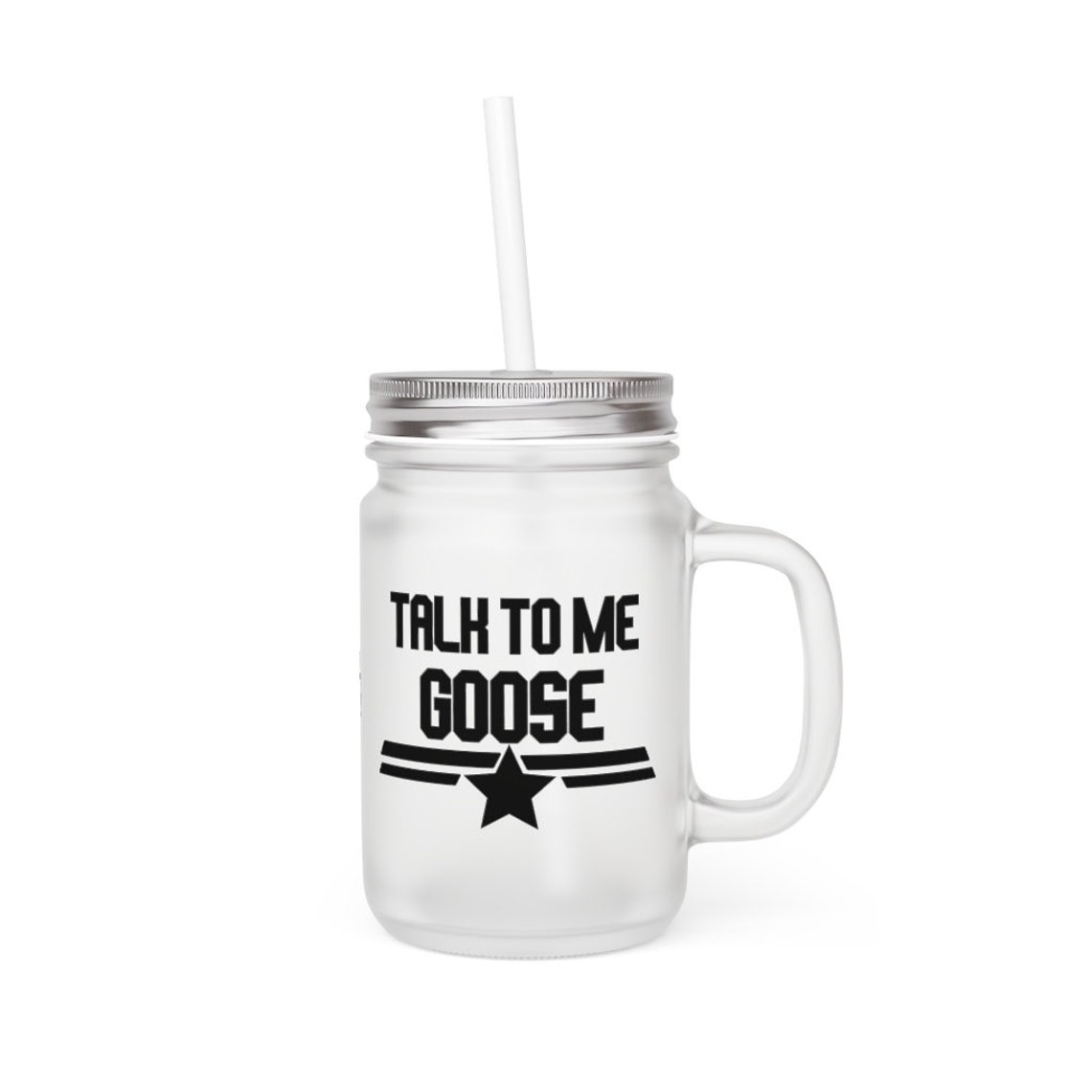 Talk to Me Goose Sunglasses Top Gun Maverick Mason Jar With Etsy
