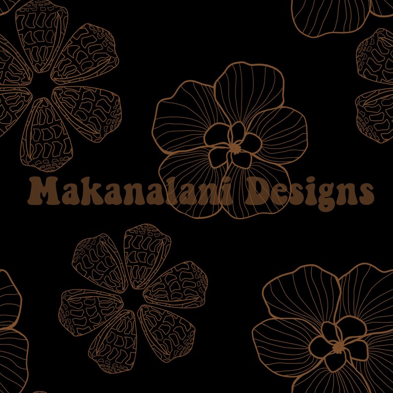 Seamless Pattern- Hebrew Puas W/ Hau in Black - Etsy