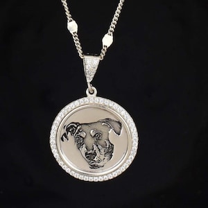 Custom Dog Necklace ,Animal Memorial Gift ,Pet Loss Jewelry ,Silhouette Pet Necklace ,Pet Memorial Necklace ,Pet Name Necklace ,Gift For Her