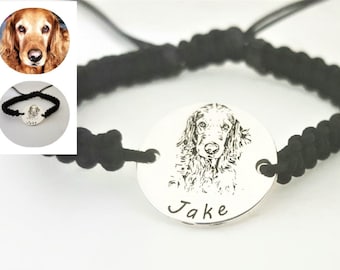 Pet Memorial Bracelet, Pet Picture Bracelet, Pet Portrait Bracelet, Dog Memorial Bracelet, Dog Photo Bracelet, Pet Photo Bracelet