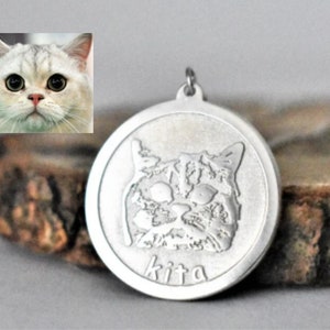 Pet Photo Necklace, Pet Remembrance Necklace, Dog Cat Paw Print Necklace, Pet Paw Necklace, Pet Lover Necklace, Pet Lover Gift
