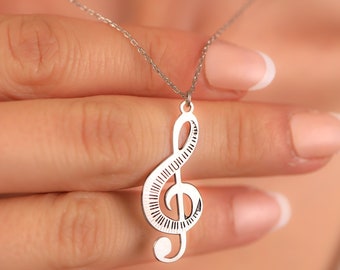 Gift For Music Lover * Musical Note Jewelry * Clef Necklace * Jewelry Gift For Mom * Girl Friend Gift Necklace * Minimalist Music Jewelry