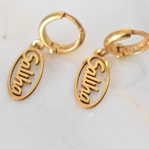 Hoop Name Earrings For Mom * Personalized Name Jewelry Earring * Birthday Custom Name Earring * Handmade Name Earring * Bridesmaid Earring