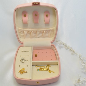 Custom Jewelry Box, Watch Box for Women, Wedding Gift, Bridal Party, Travel Jewelry Box, Birthday Gift for Her, Mother&#39;s Day Gift