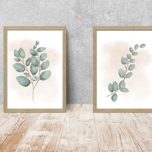 Láminas de plantas acuarela A4, Imprimibles