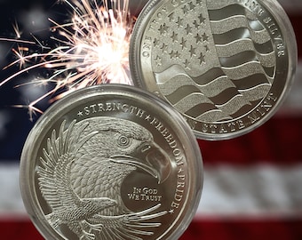 1 oz Silver Double Eagle Round| .999 Commemorative piece + Free capsule & gift pouch