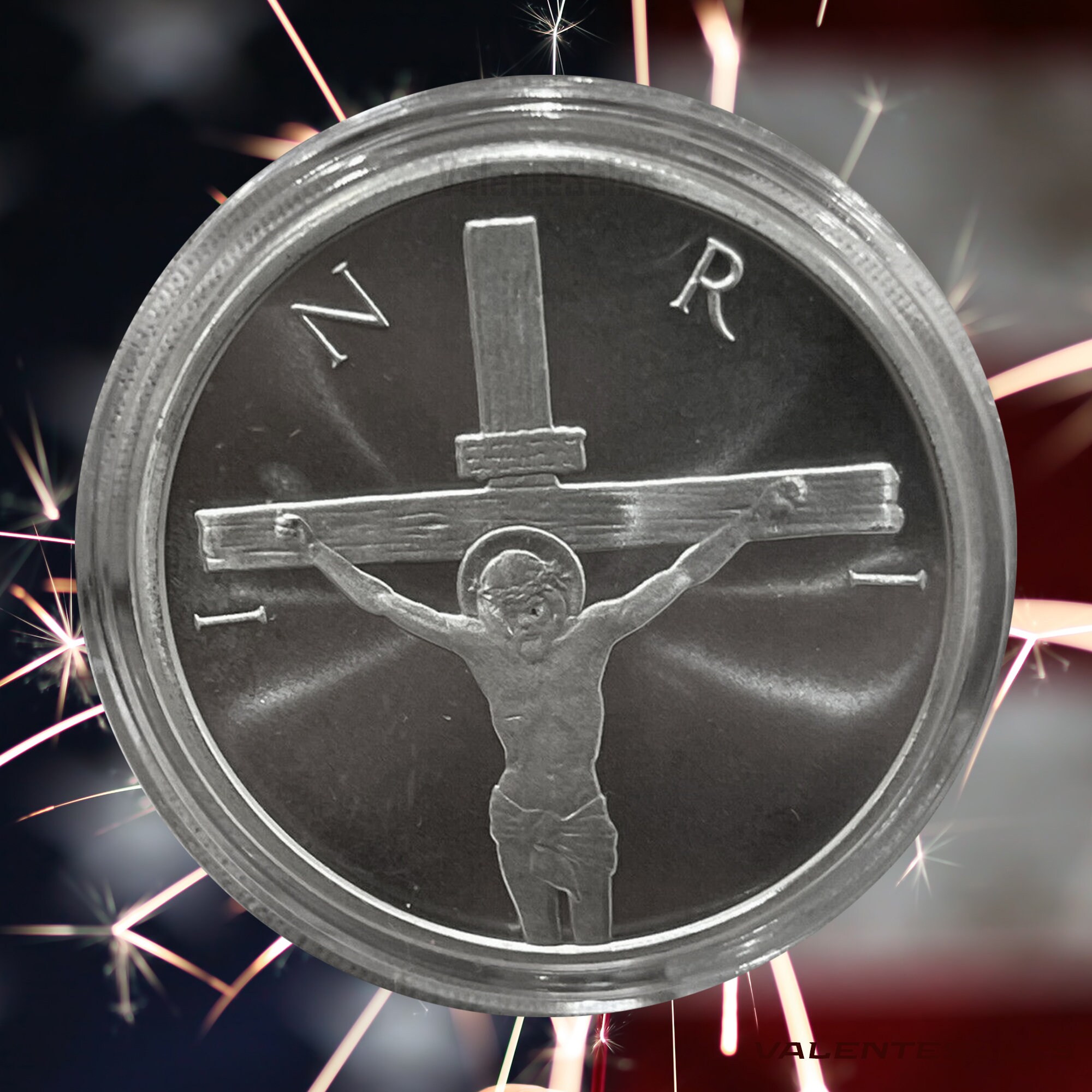 1 Oz Silver Jesus Crucifixion Shield Free Capsule & Gift Bag - Etsy