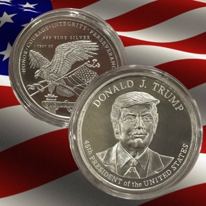 Trump 1 Troy Oz.999 silver round coin style 1 eagle
