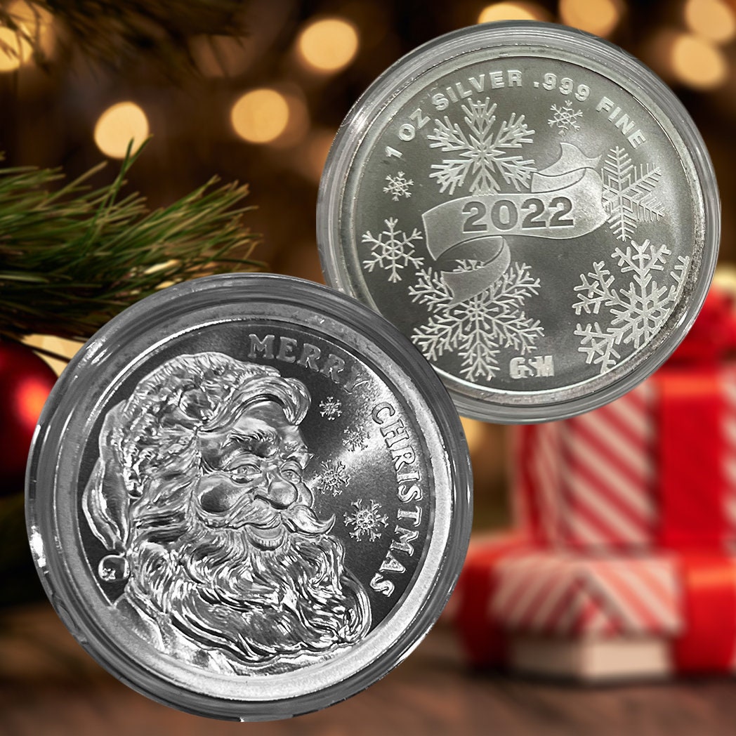 1 Oz 2024 Merry Christmas Santa Claus .999 Silver Round+ Free 